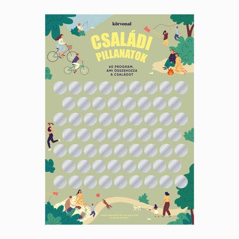 Családi Pillanatok kaparós poszter – 60 családi program, A3